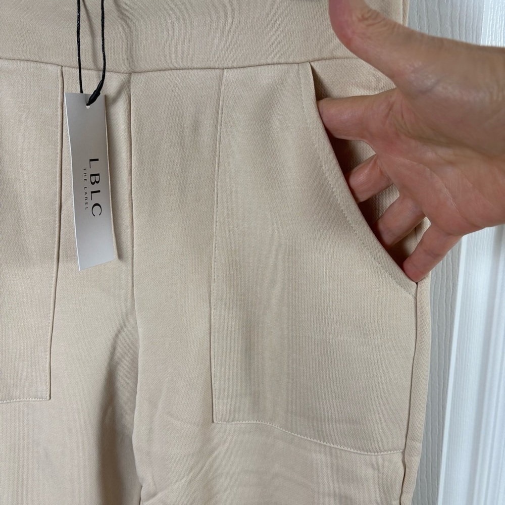 NWT LBLC The Label (Revolve) Women's Joggers Sweatpants Cream Off-White Sz Small - Picture 4 of 9